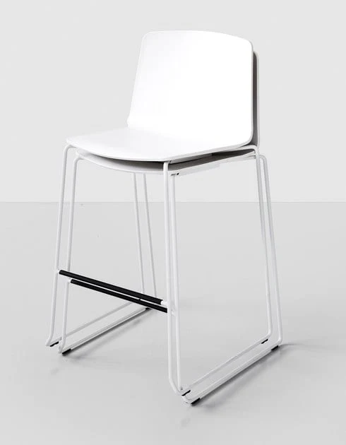 RAMA (HIGH BACK) Bar Stool on Sled Base