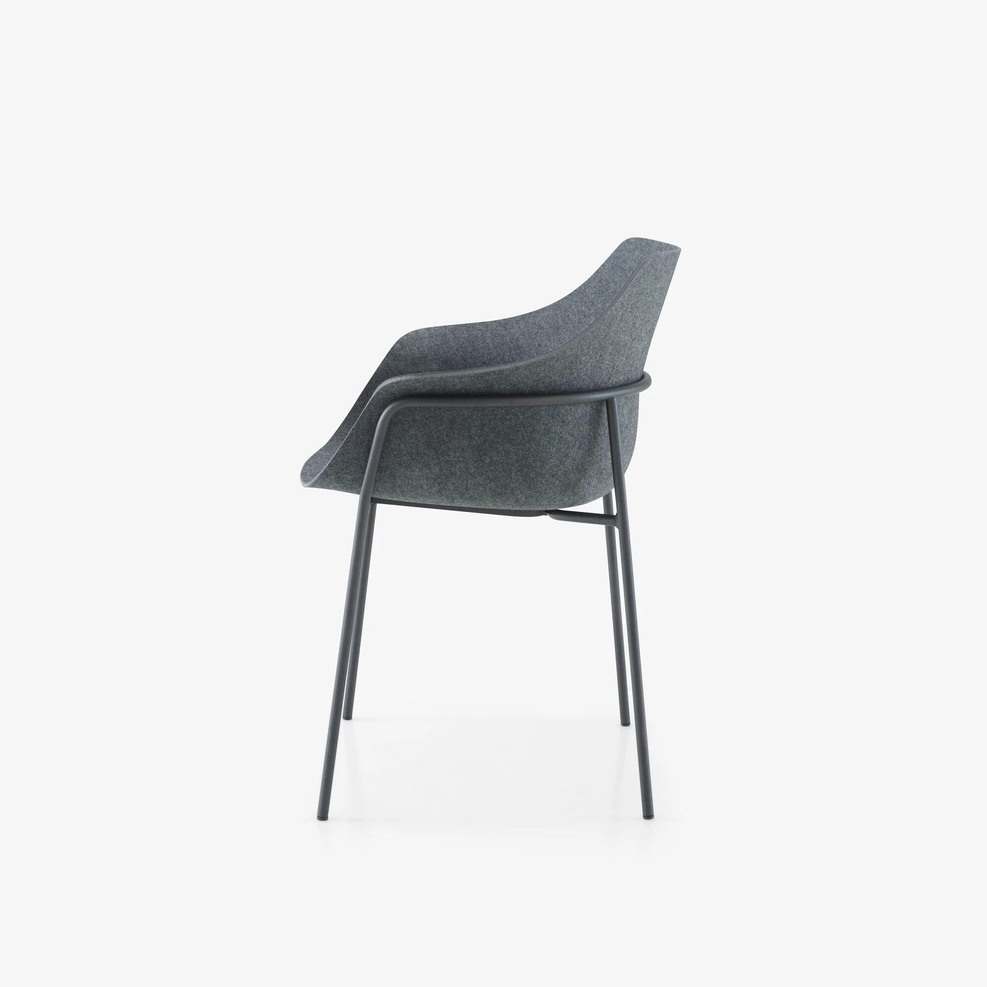 Ettoriano Carver Chair Anthracite Metal Base