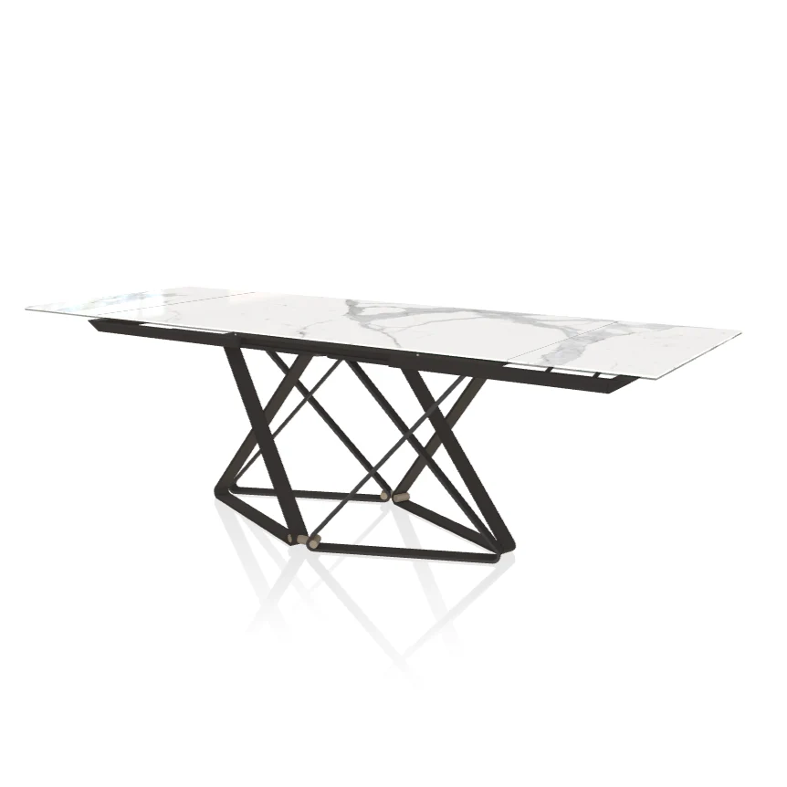 Delta Rectangular With Extensions Marble/Ceramic Table