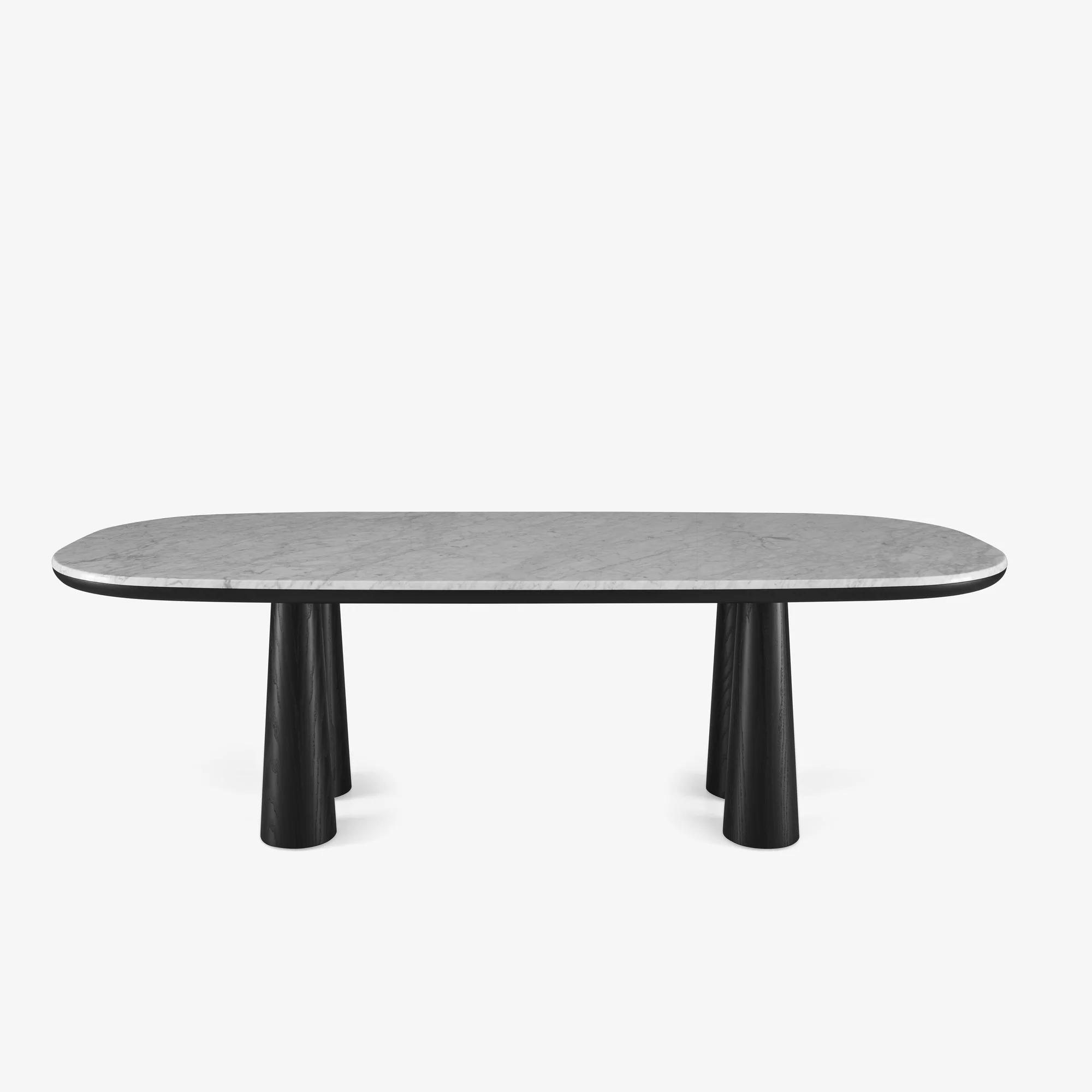 Hashira Dining Table Base In Black Stained Ash
