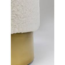 Stool Cherry Teddy White Brass Ø35