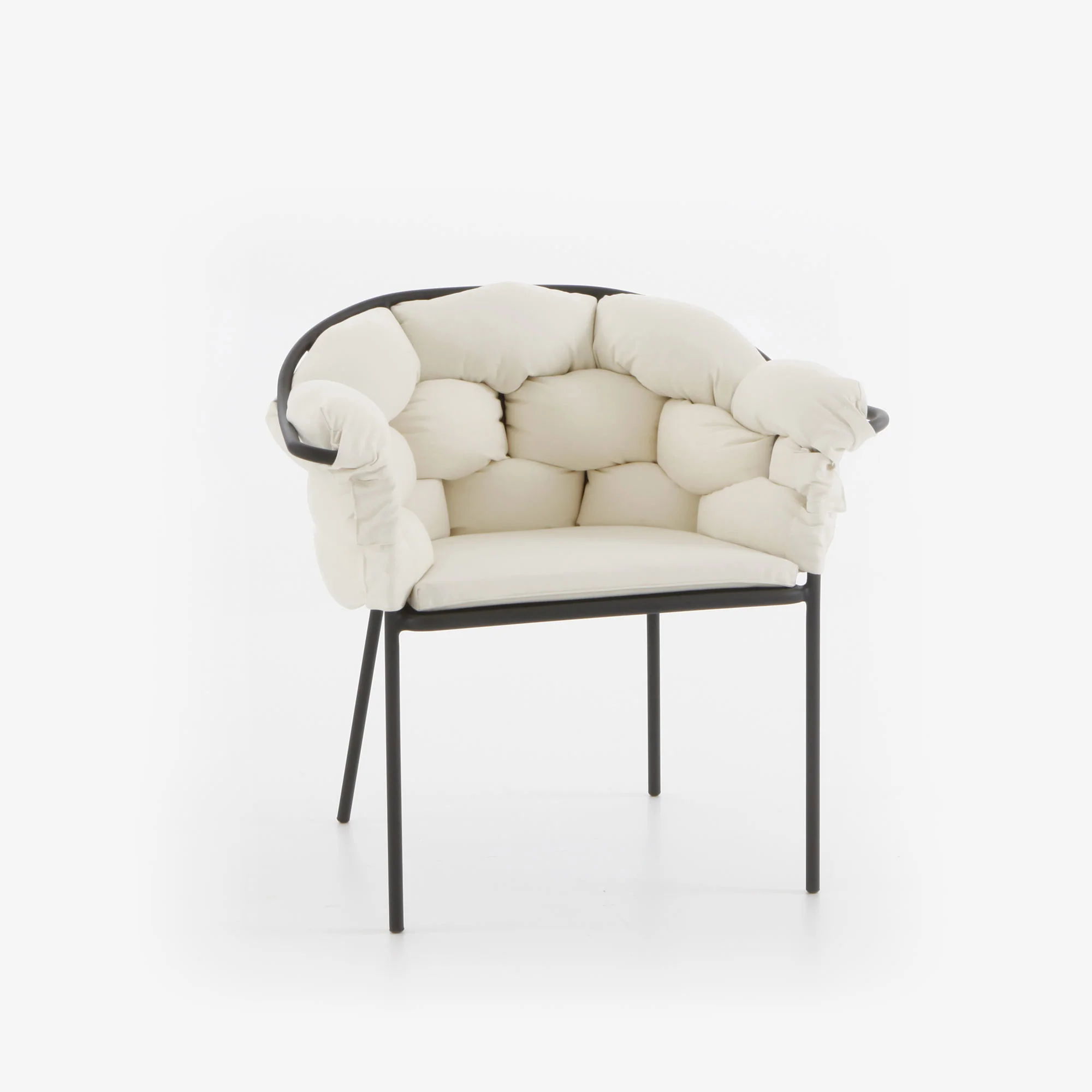 Serpentine Carver Chair Ecru / Charcoal Structure