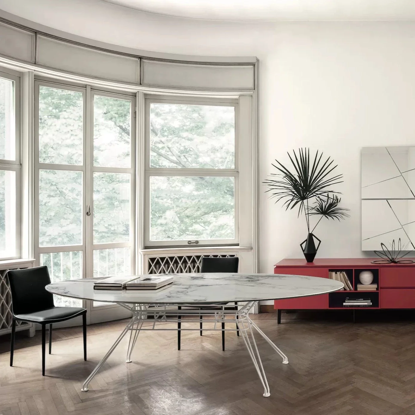 Sander Elliptical Marble Table