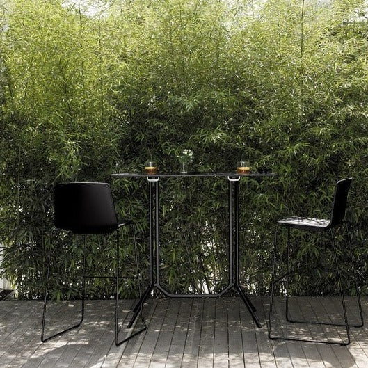 RAMA (HIGH BACK) Bar Stool on Sled Base