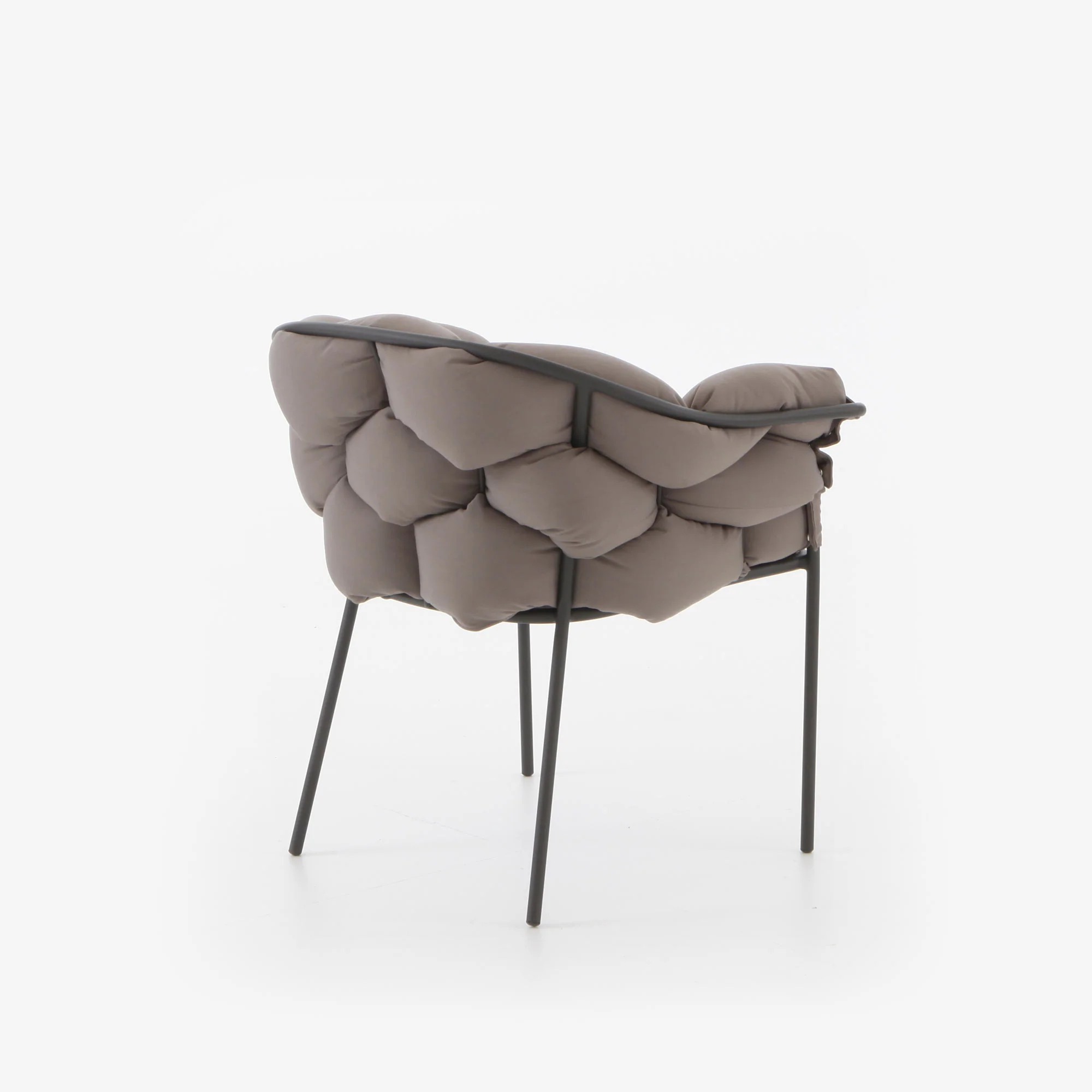 Serpentine Carver Chair Taupe / Charcoal Structure