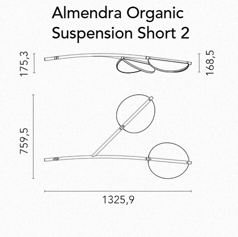 Almendra Y Short Suspension Lamp