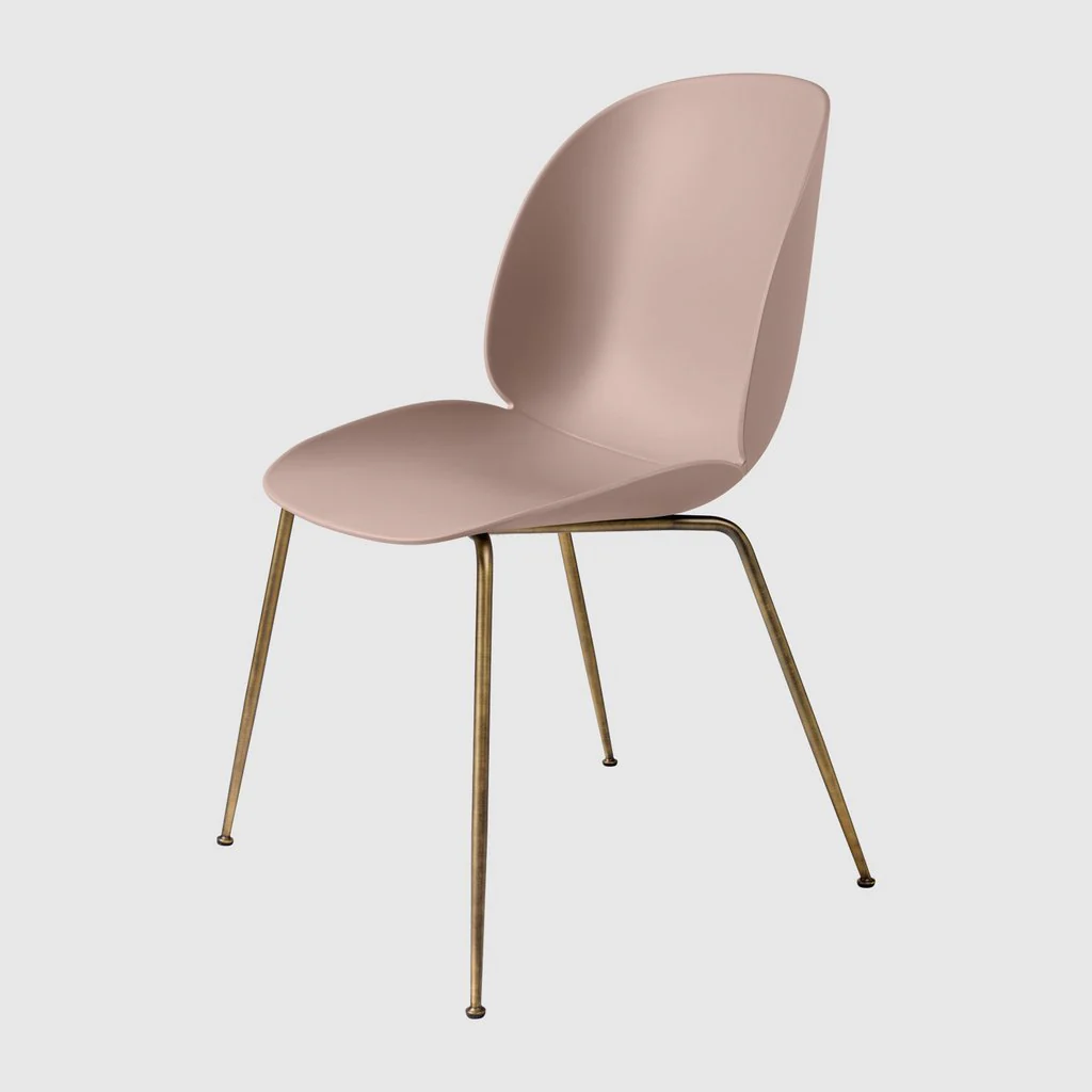 BEETLE DINING CHAIR - UN-UPHOLSTERED, CONIC BASE