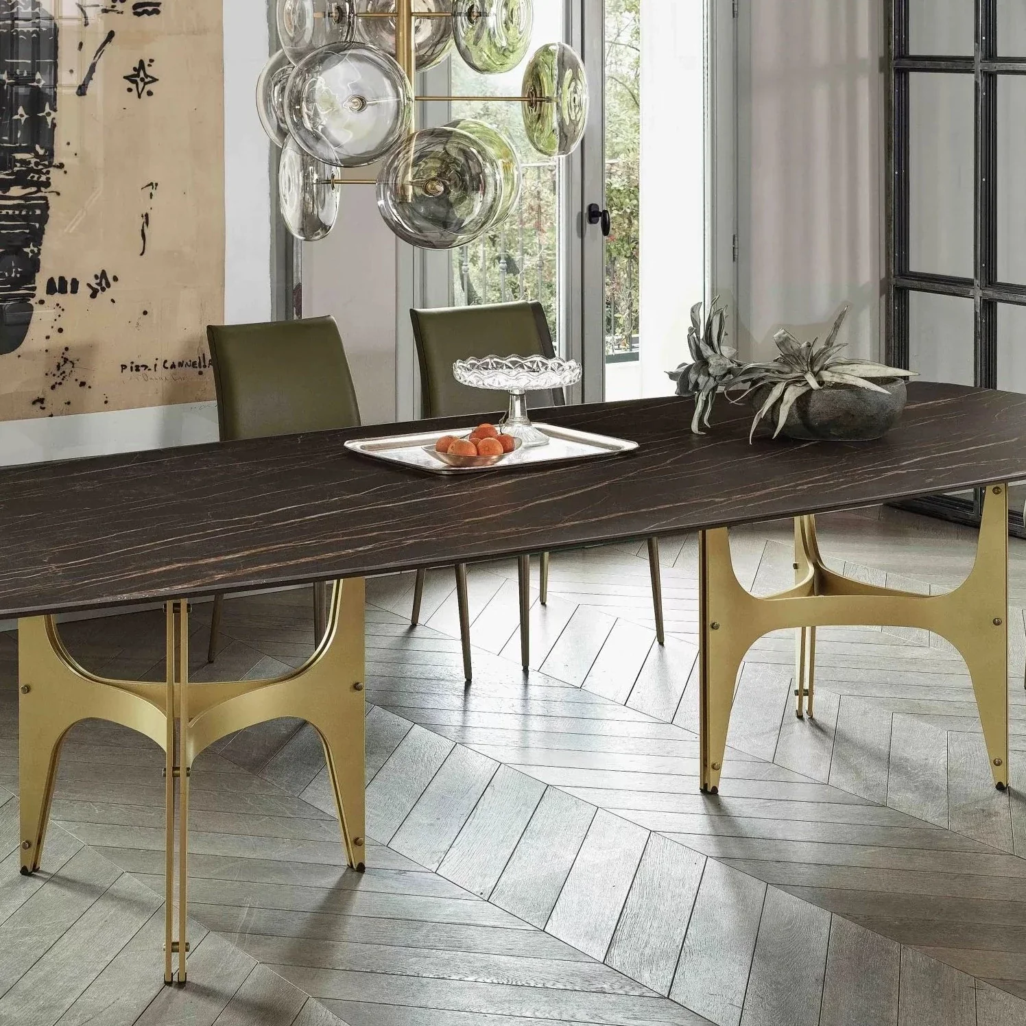 Universe XXL Rectangular Marble Table