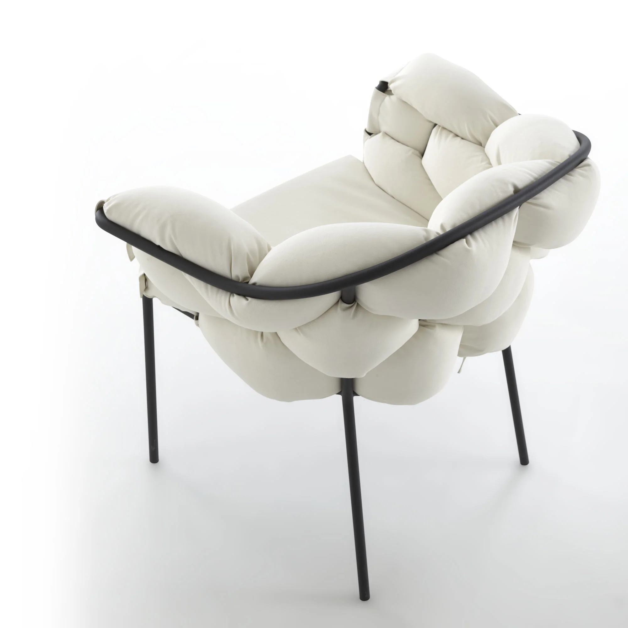 Serpentine Carver Chair Ecru / Charcoal Structure