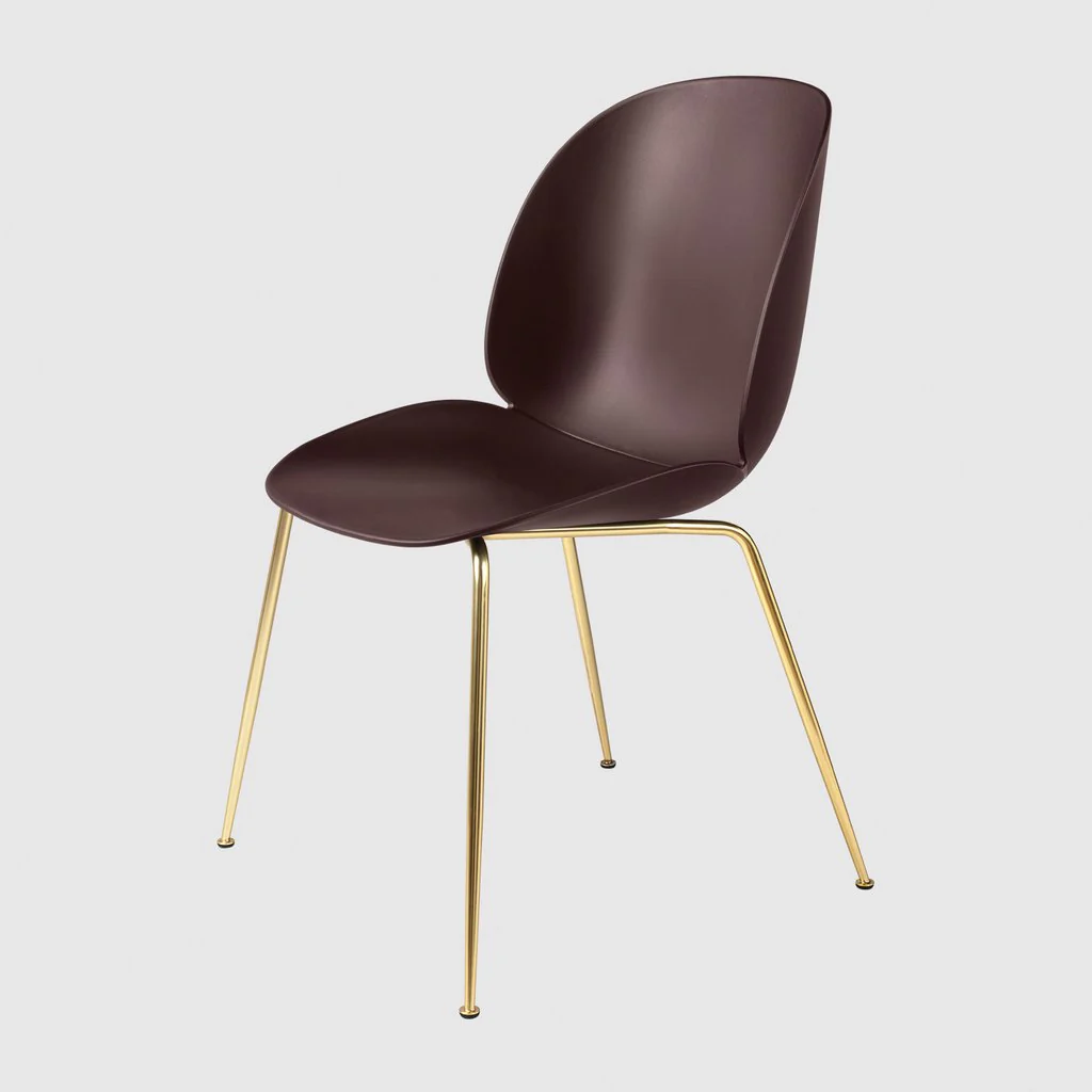 BEETLE DINING CHAIR - UN-UPHOLSTERED, CONIC BASE