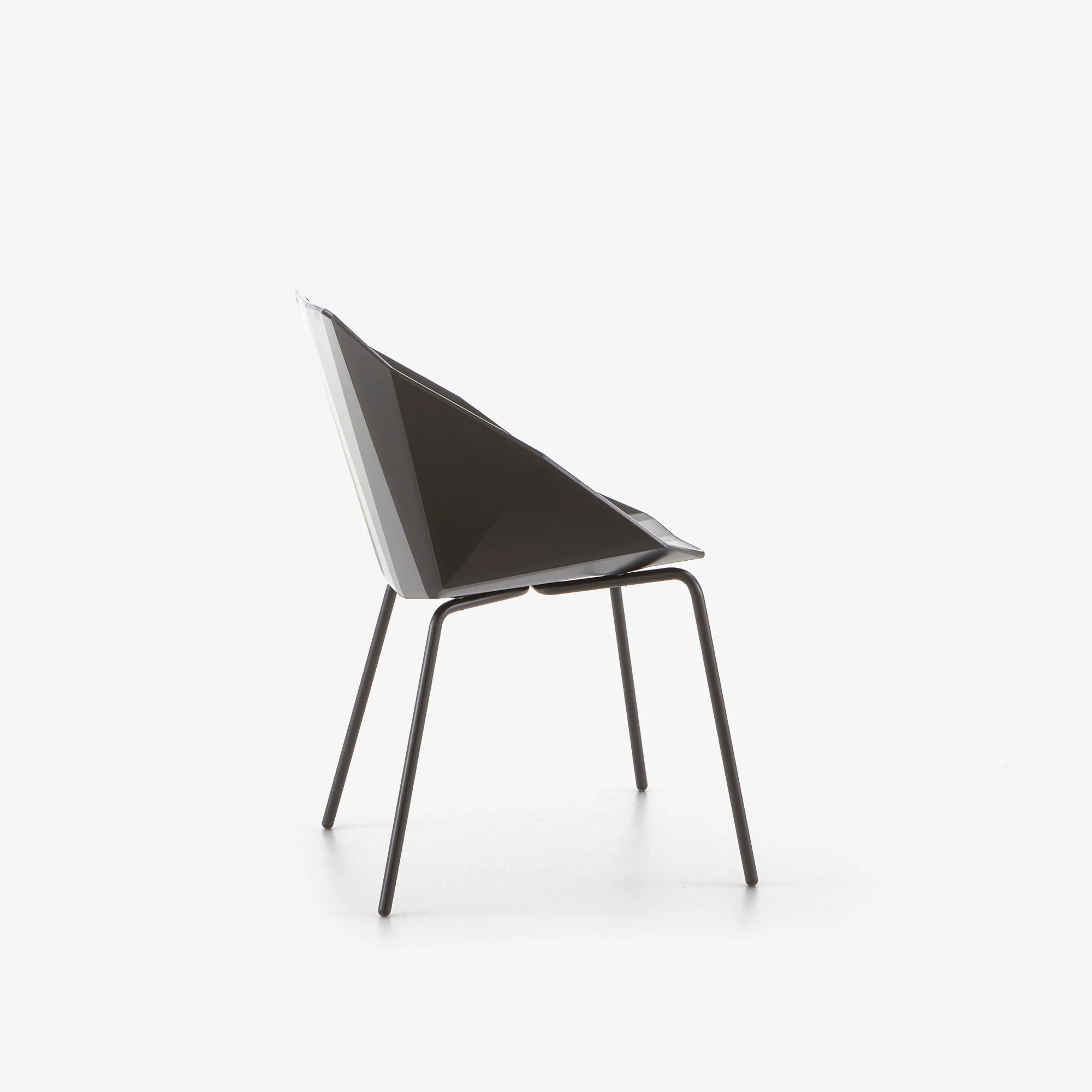Rocher Chair/Bridge Black Black Lacquered Base