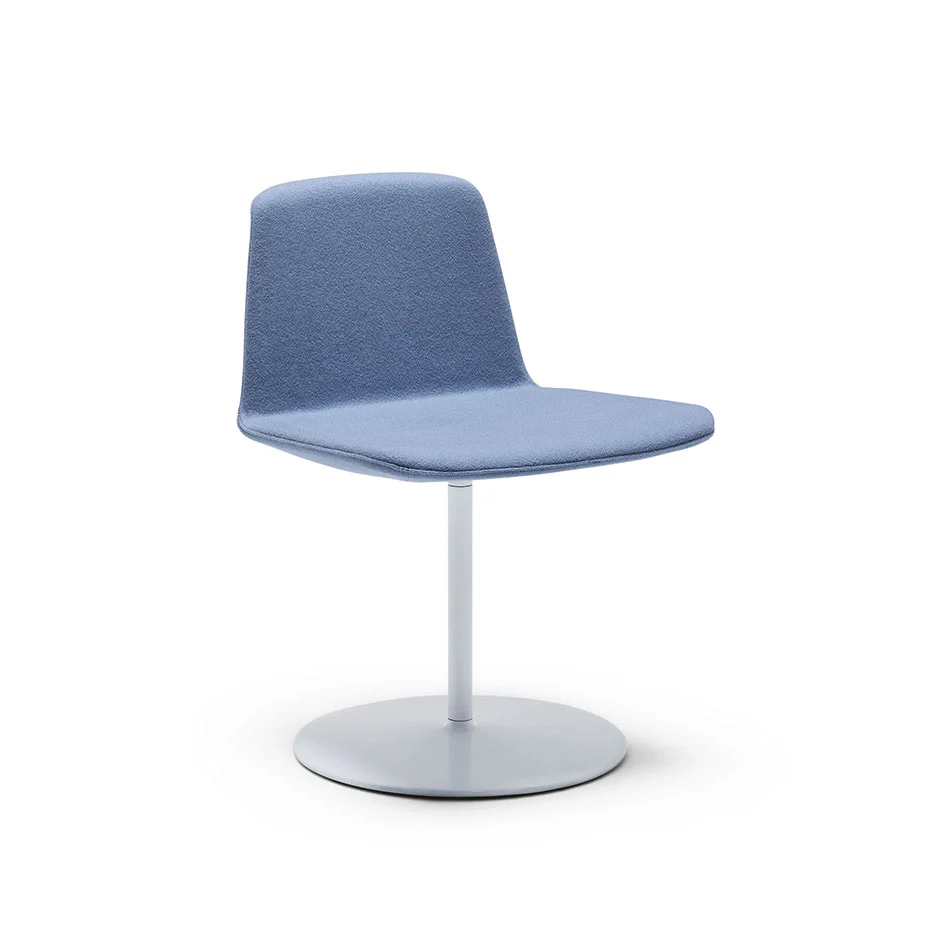 KN07 Swivel Armless Chair in Column base