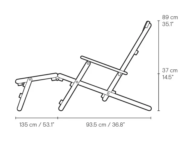 BM5565 Deck Chair With Footrest & Cushion