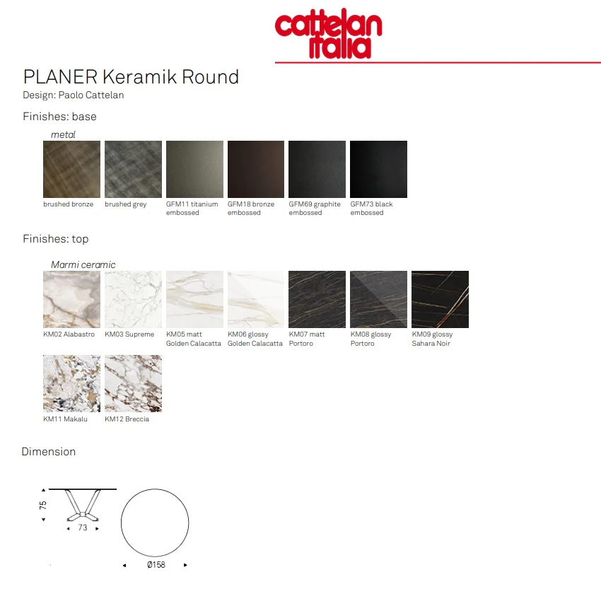 PLANER Keramik Round Table