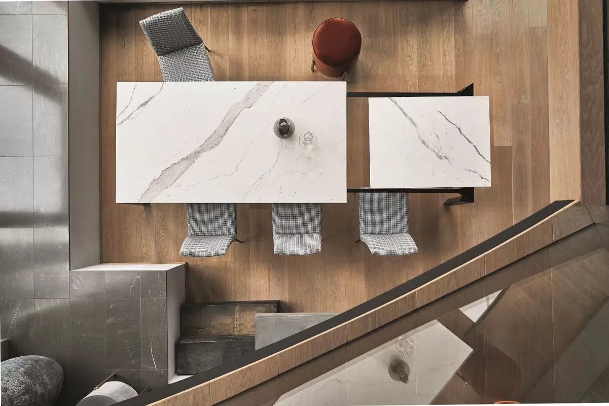 Mirage Extendable Rectangular Marble/Ceramic Table