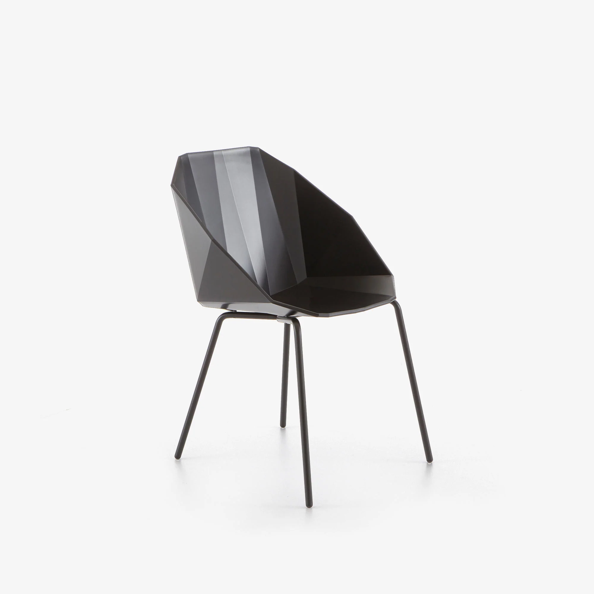 Rocher Chair/Bridge Black Black Lacquered Base