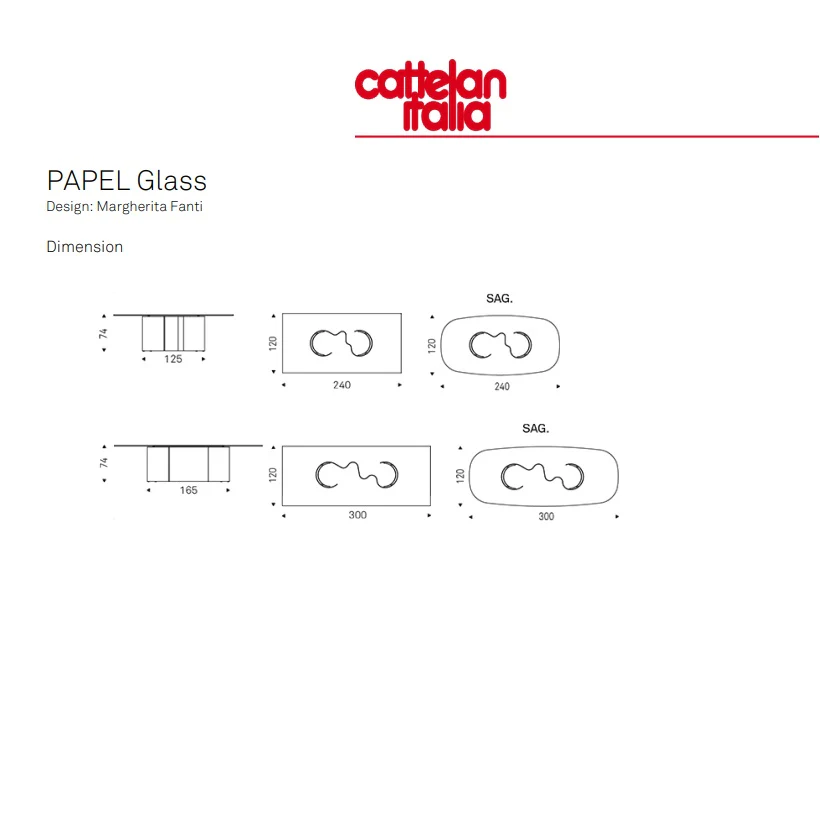 PAPEL Glass Table