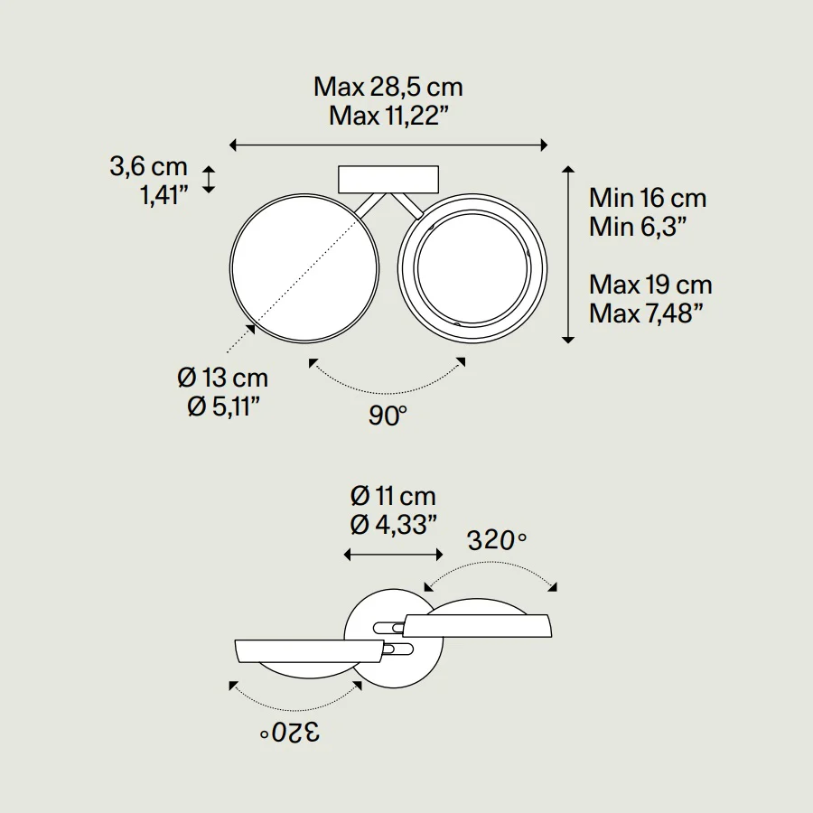 Nautilus Dim–to–Warm Wall Lamp