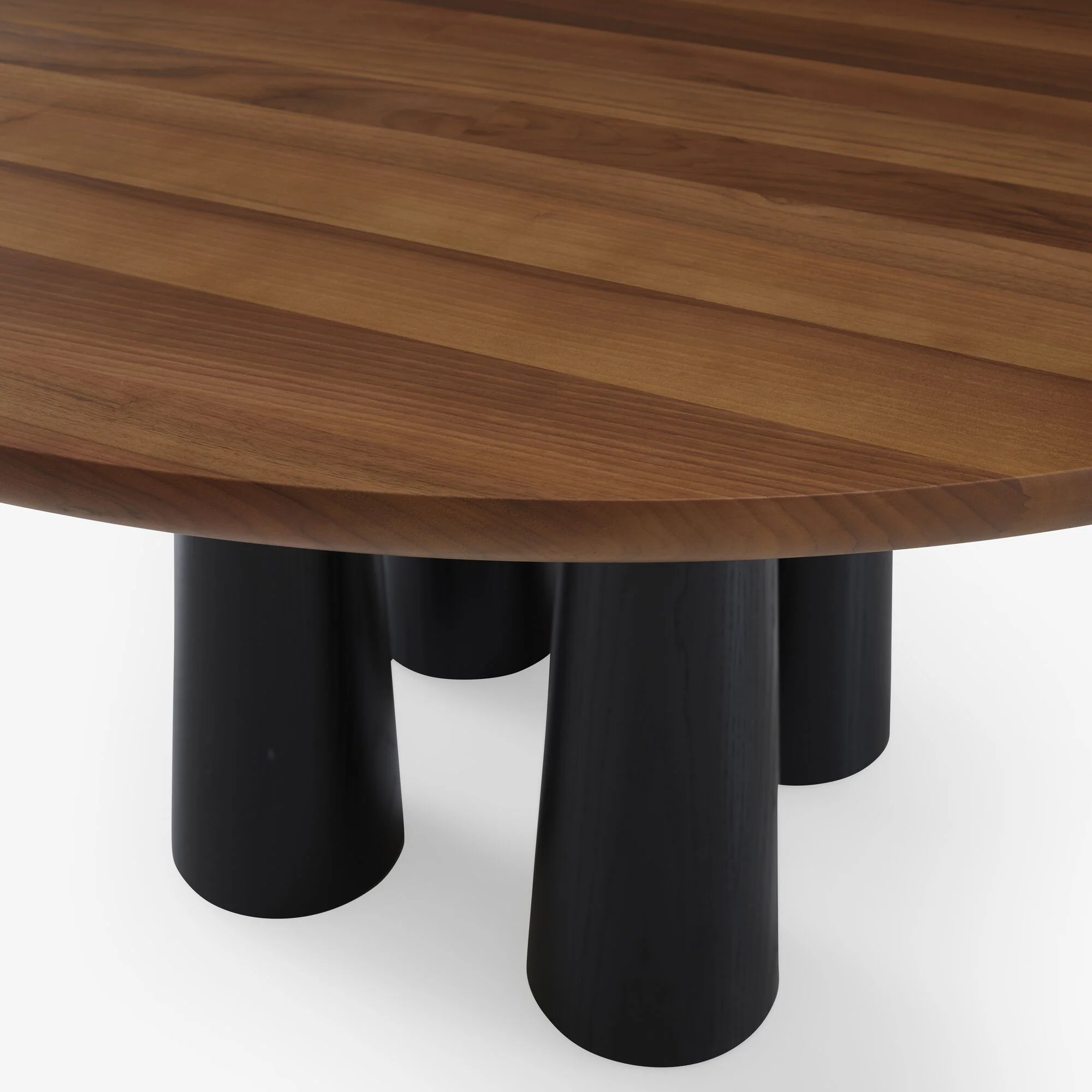 Hashira Dining Table Base In Black Stained Ash