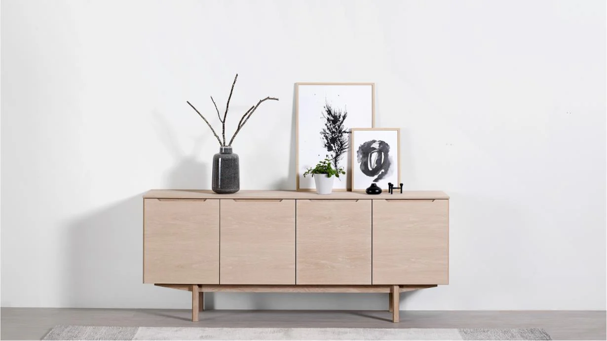 SM 306 Sideboard (4 doors / 1 Long and 2 Short Shelf / 2 Drawer)