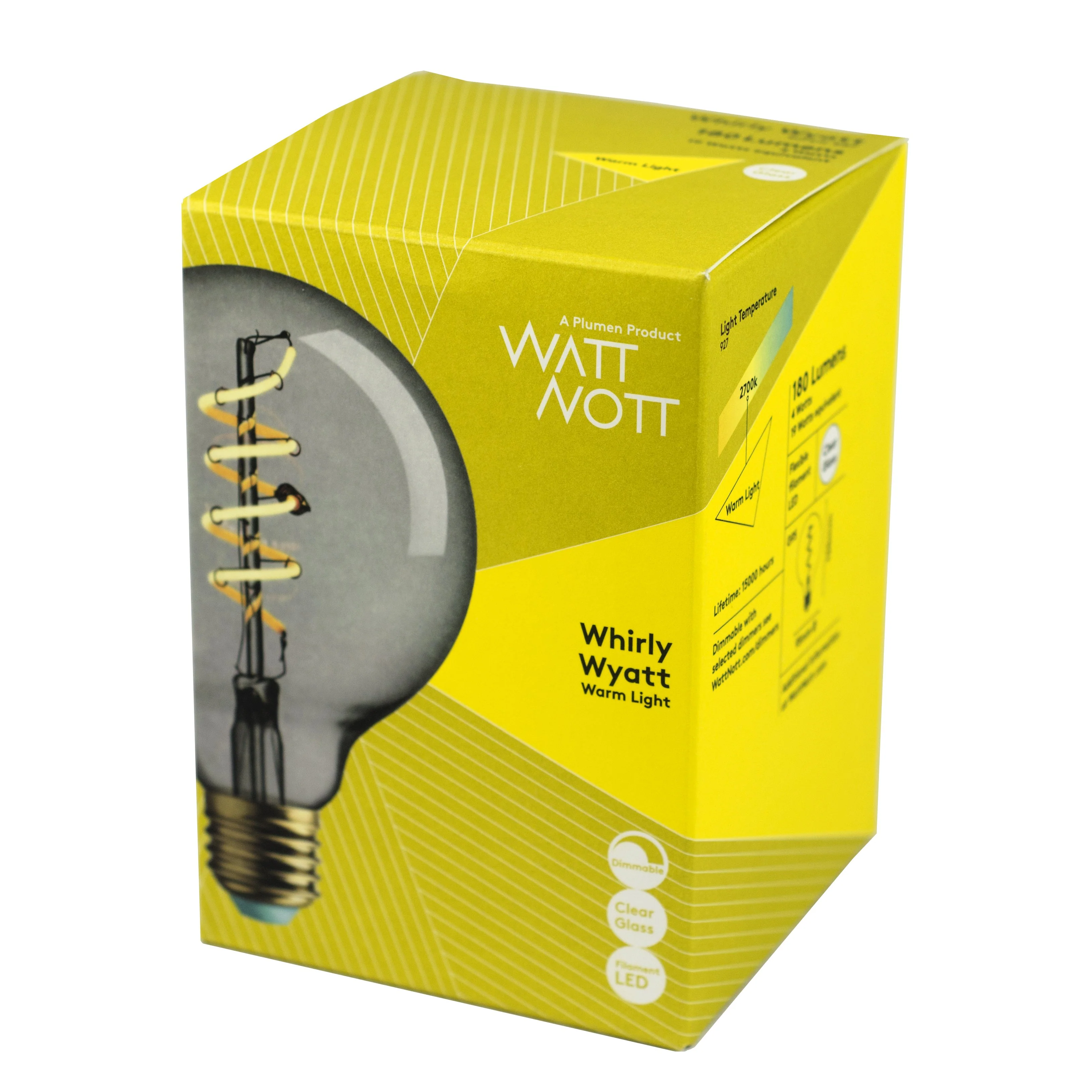 Whirly Wyatt G95 2700K LiquidLED's-Clear-E27