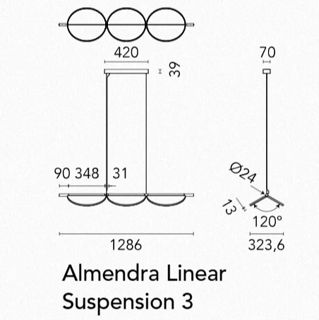 Almendra Linear Suspension Lamp