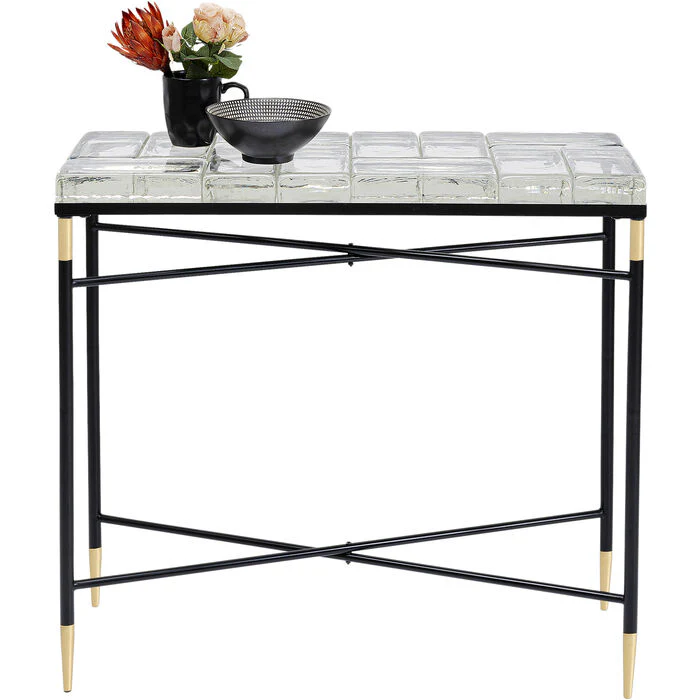 Console Iceline Black 82x76cm