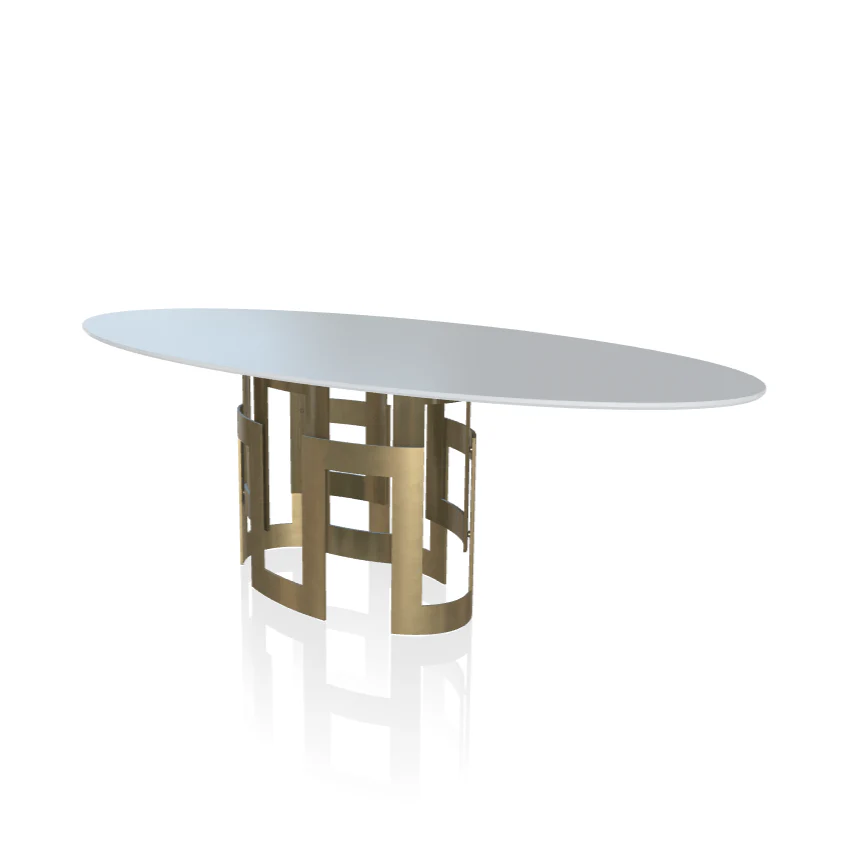 Imperial Elliptical Crystal Table