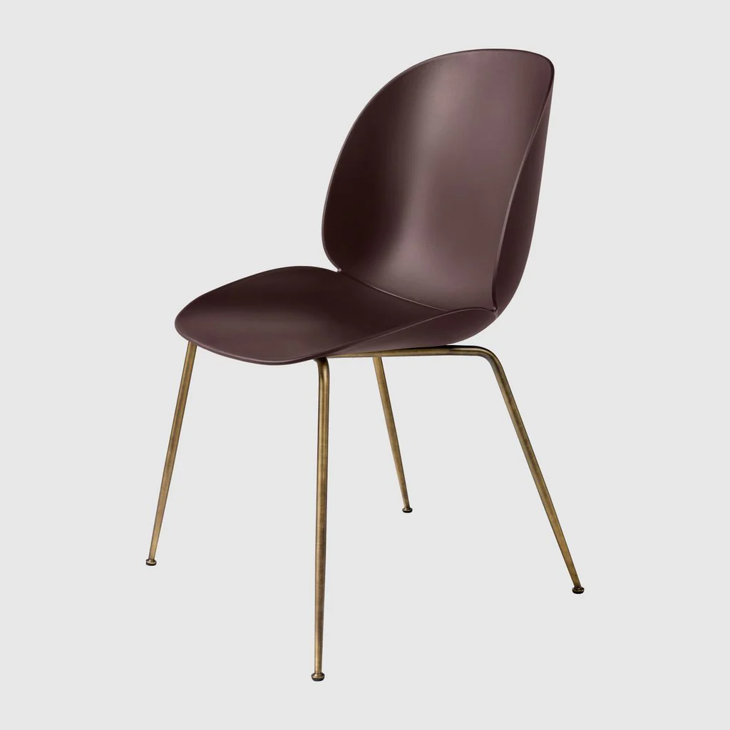 BEETLE DINING CHAIR - UN-UPHOLSTERED, CONIC BASE
