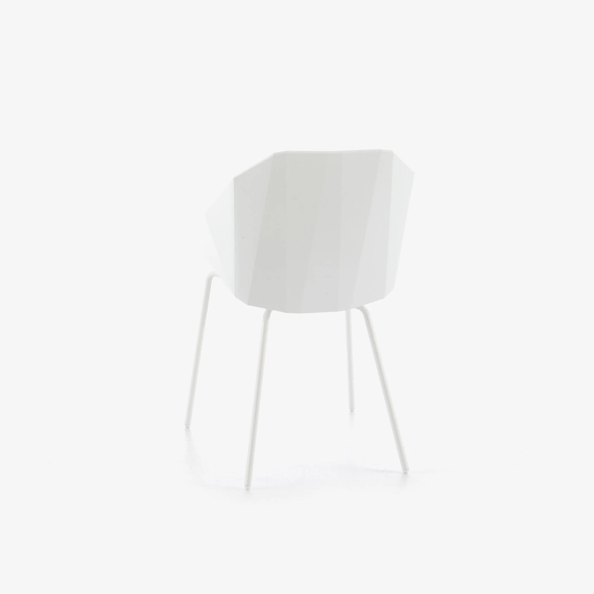 Rocher Chair/Bridge White White Lacquered Base
