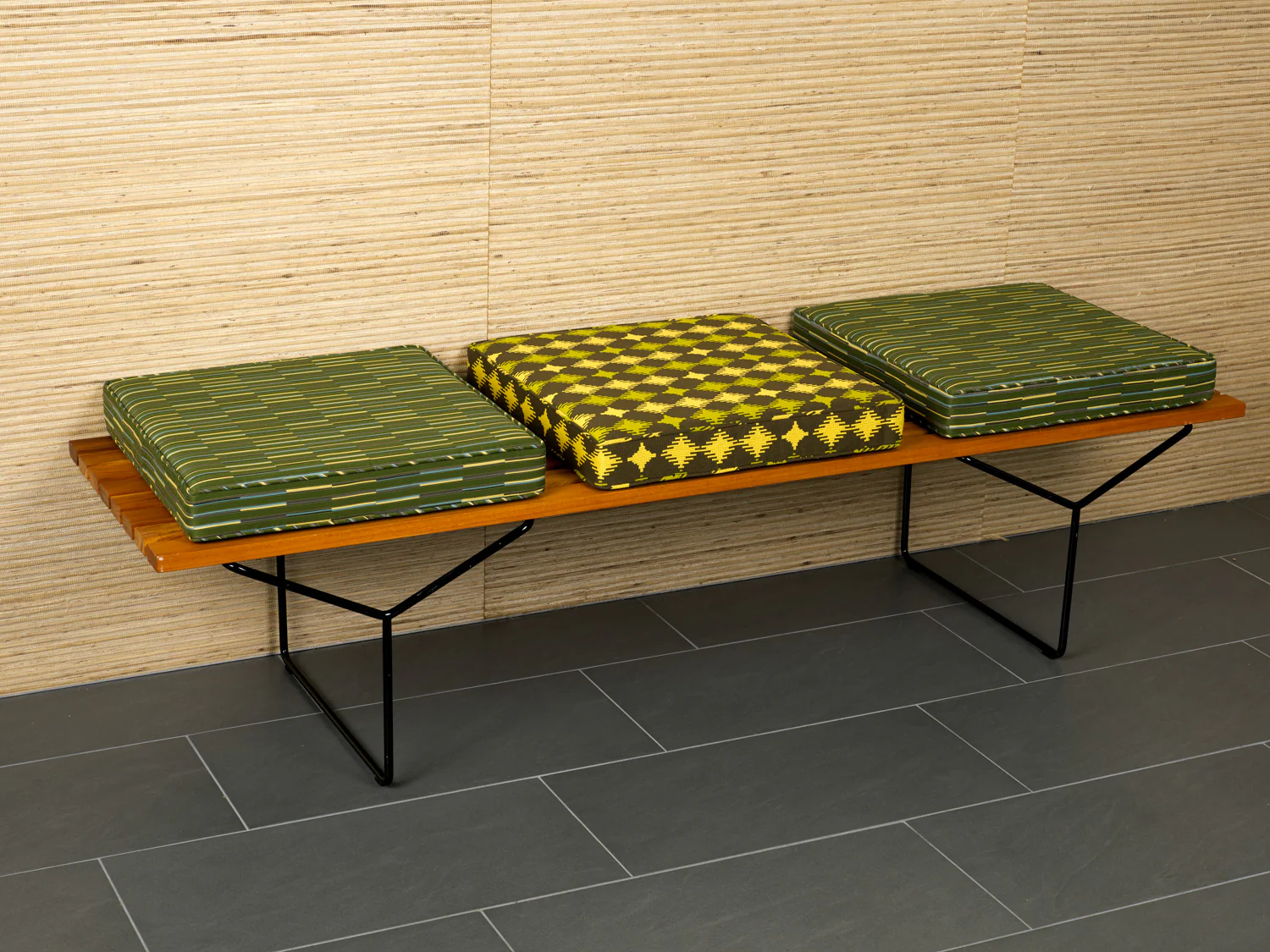 Bertoia Bench with Painted Slats