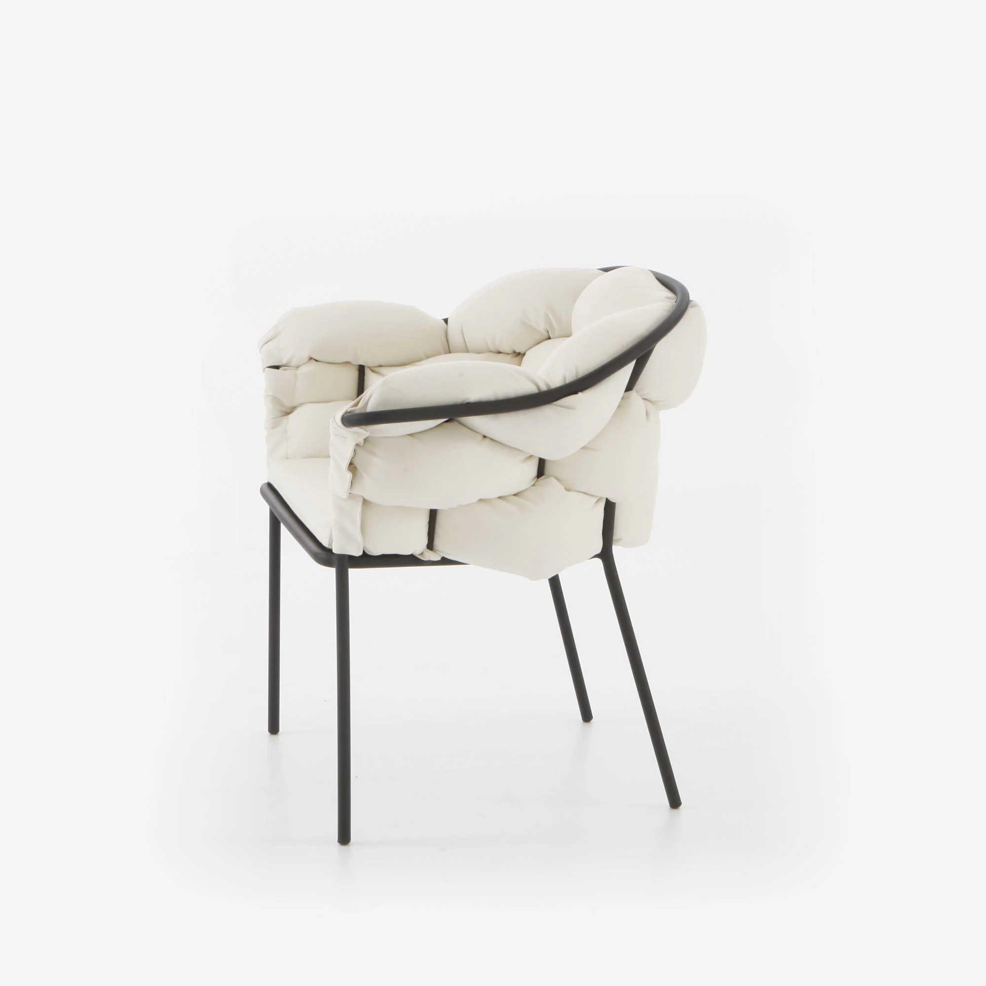 Serpentine Carver Chair Ecru / Charcoal Structure