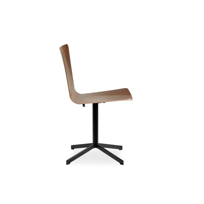 SM 803 Dining Chair Black Steel Base (Veneered Shell)