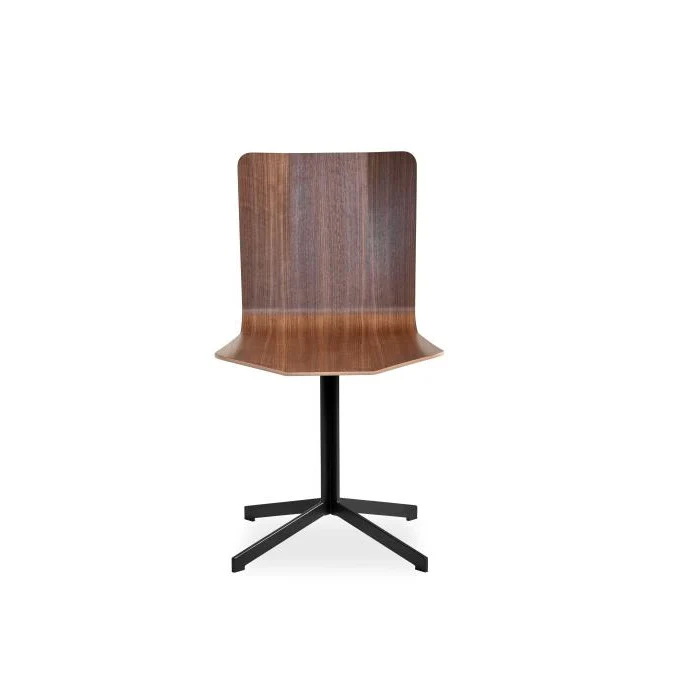 SM 803 Dining Chair Black Steel Base (Veneered Shell)