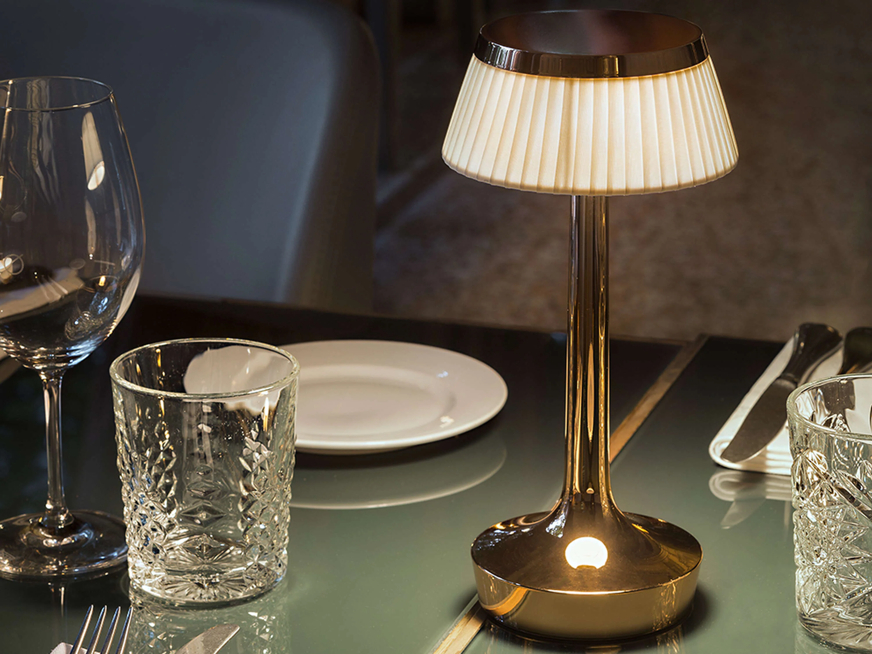 Bon Jour Unplugged Table Lamps
