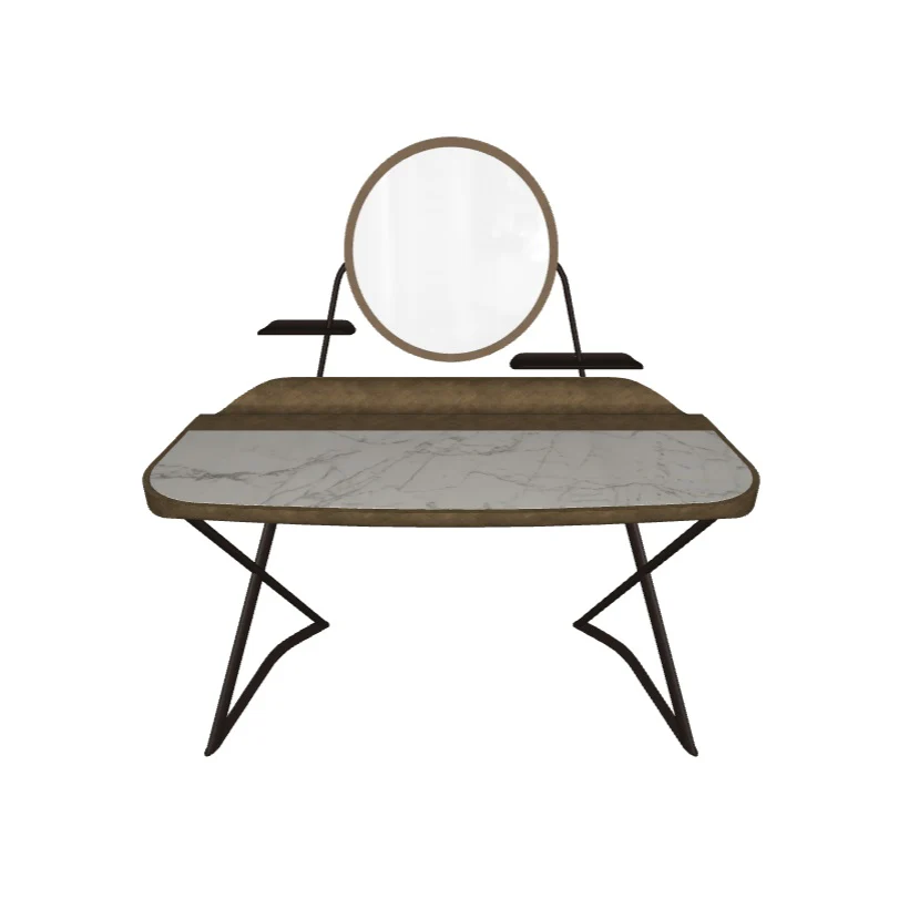 COCOON TROUSSE Keramik Desk with Mirror Frame