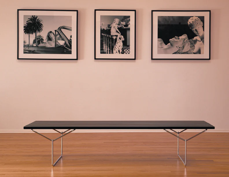 Bertoia Bench with Painted Slats