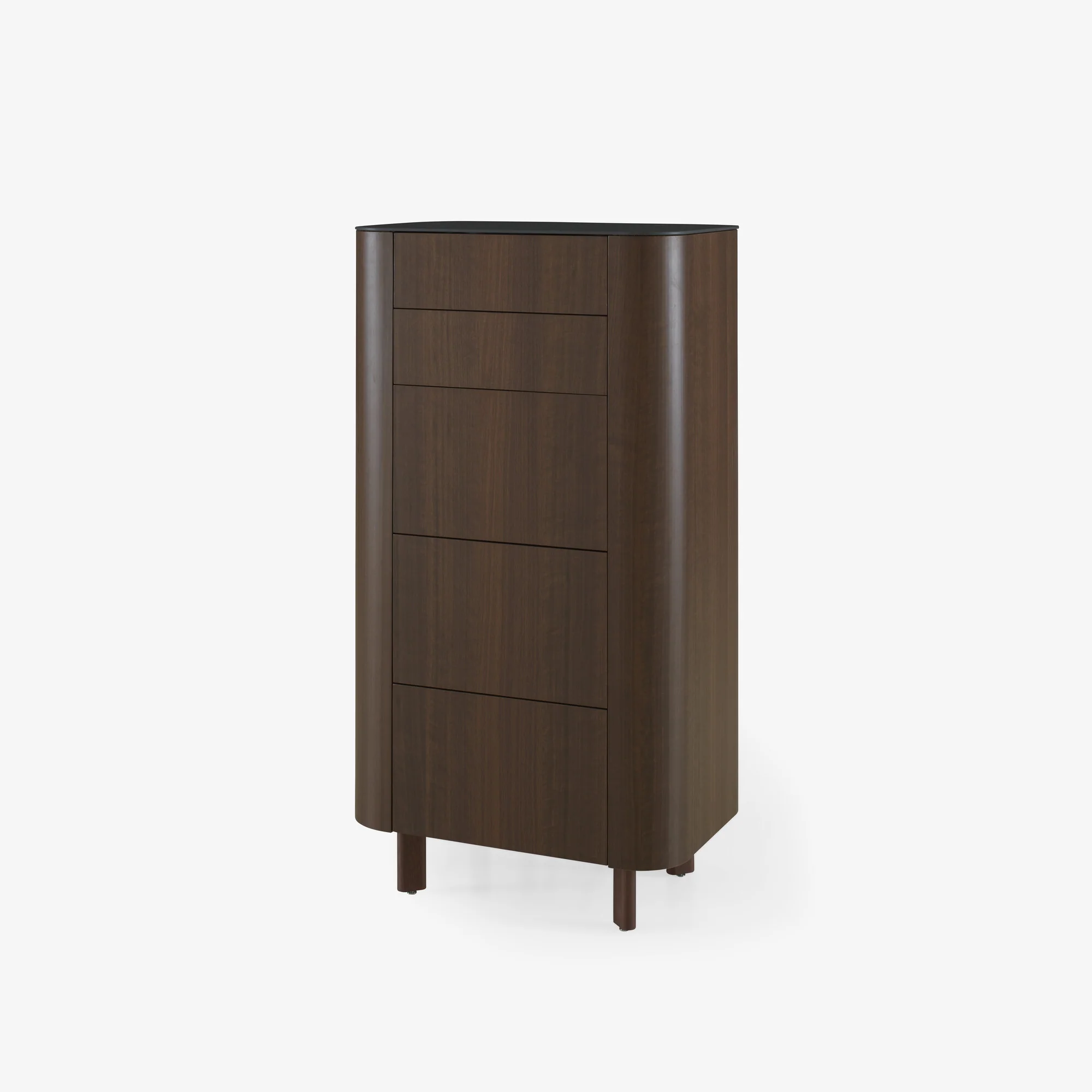 Parabole Chest Of Drawers Dark Walnut Marquinia Ceramic Stoneware Top