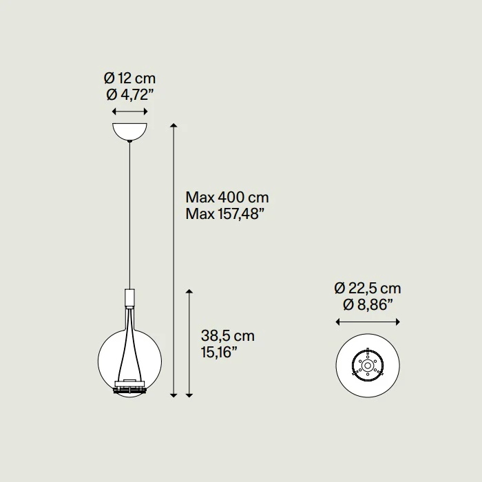 Sky–Fall Round Medium Suspension Lamp