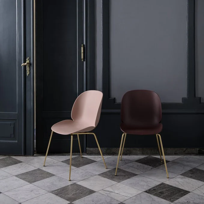 BEETLE DINING CHAIR - UN-UPHOLSTERED, CONIC BASE