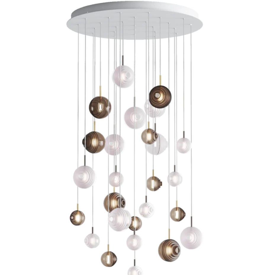 Chandeliers dark & bright star 26 pcs