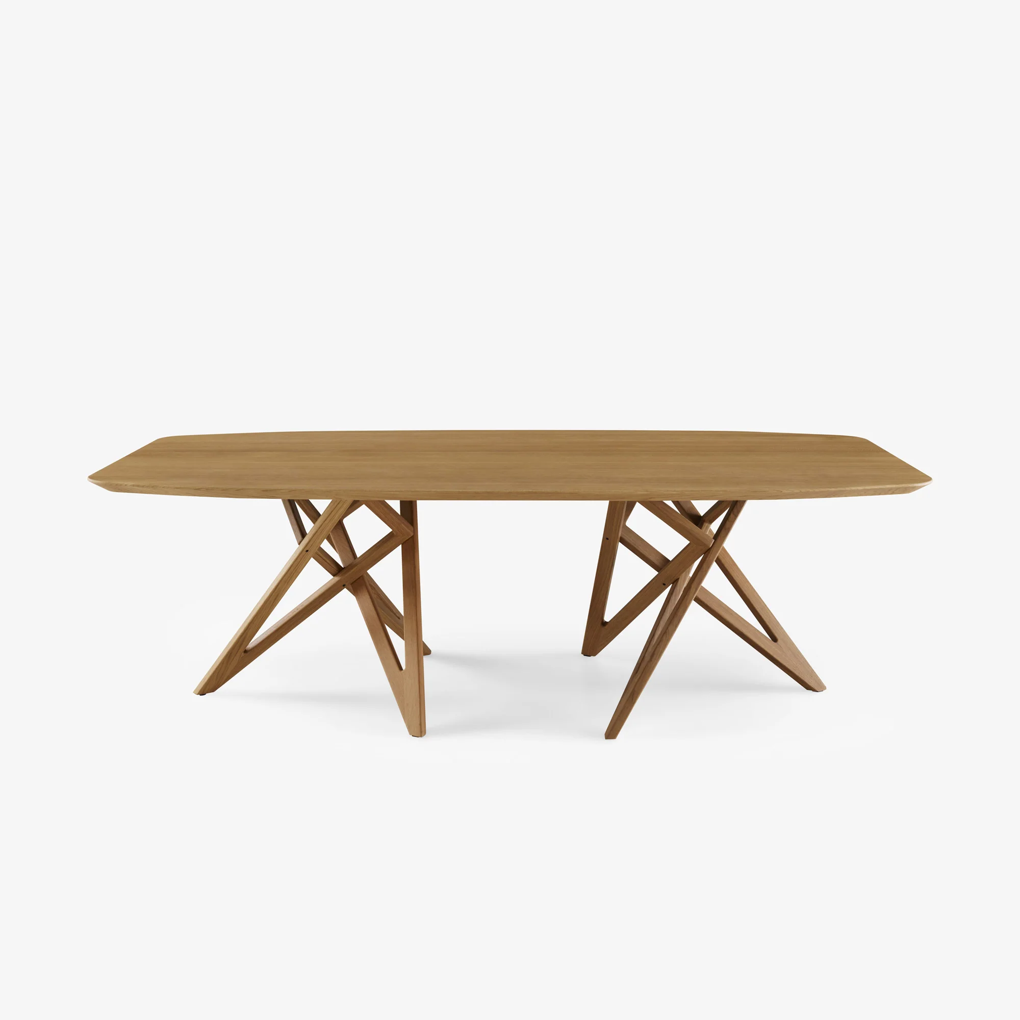 Ennéa Dining Table – Barrel-Shaped Legs In Natural Oak
