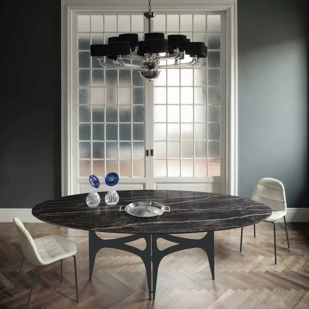 Universe Elliptical Marble Table