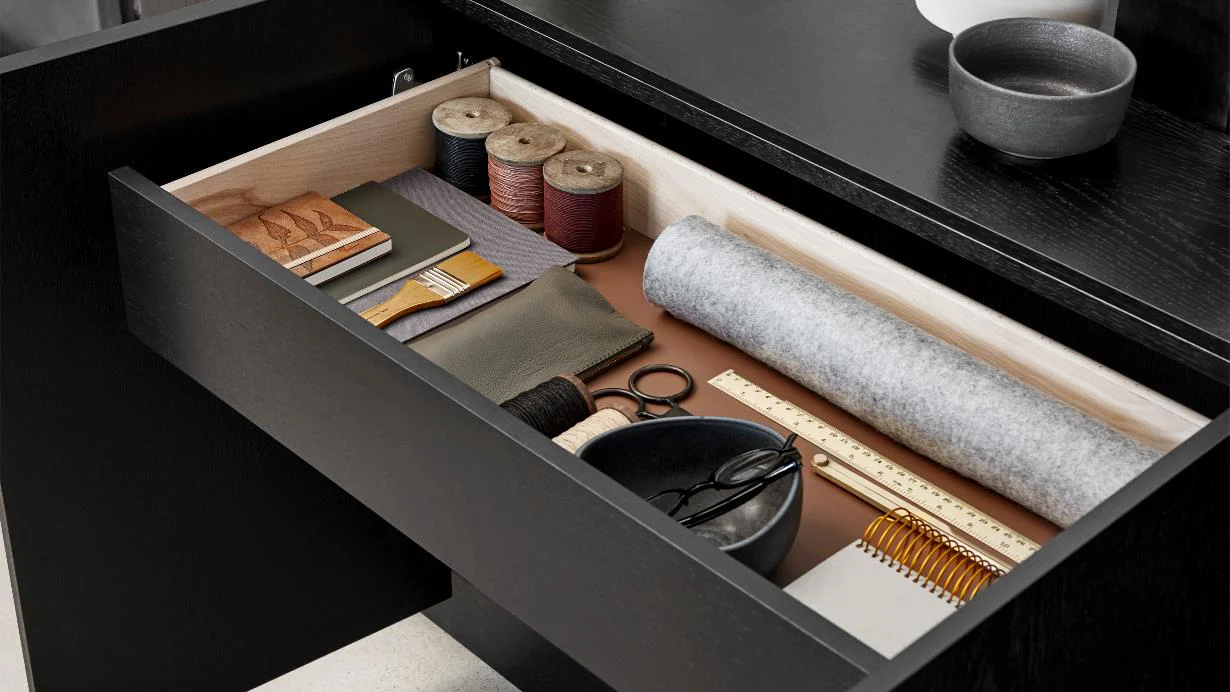 SM 404 Sideboard (4 Doors / 3 Short Shelves / 1 Long Shelf and Drawer)