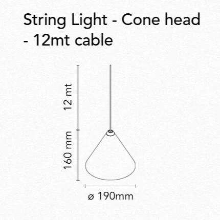 String Light Cone Head Suspension Lamp