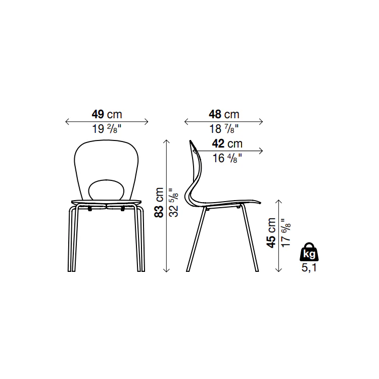 PIKAIA Four Legs Chair