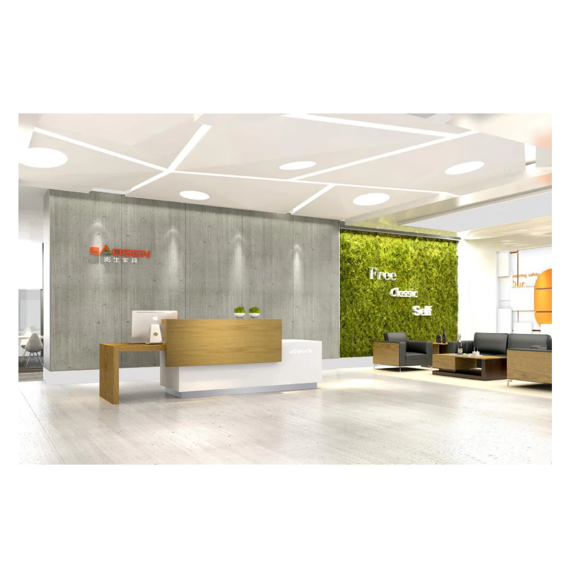 Sao Reception Desk - TPFA-00422 Fangyi Series