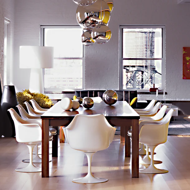 The Saarinen White Tulip Armchair