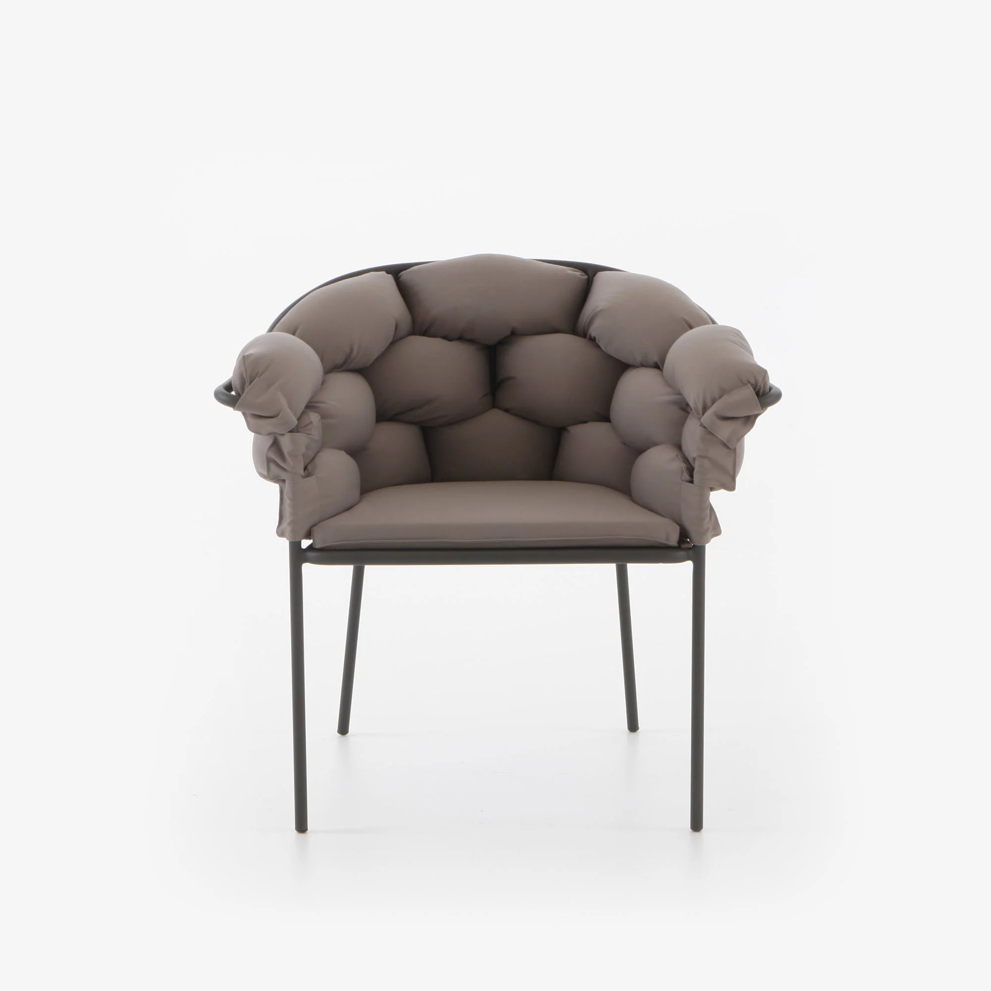 Serpentine Carver Chair Taupe / Charcoal Structure