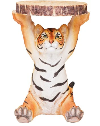 Side Table Animal Tiger Ø33cm